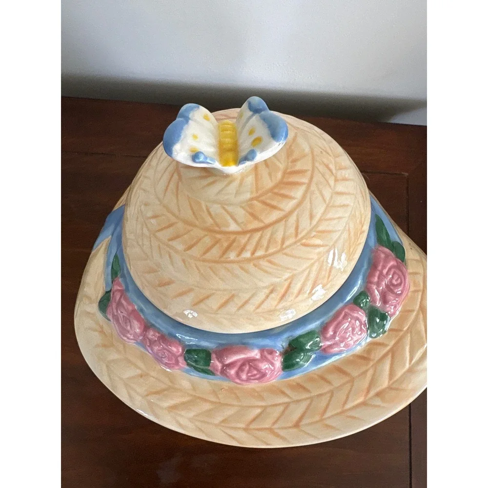 Vintage Treasure Craft 90s  Bunny Rabbit Easter Cookie Jar Pfaltzgraff Large 12